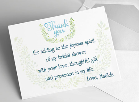 Etiquette and Samples: Bridal Shower Thank You Notes EverAfterGuide