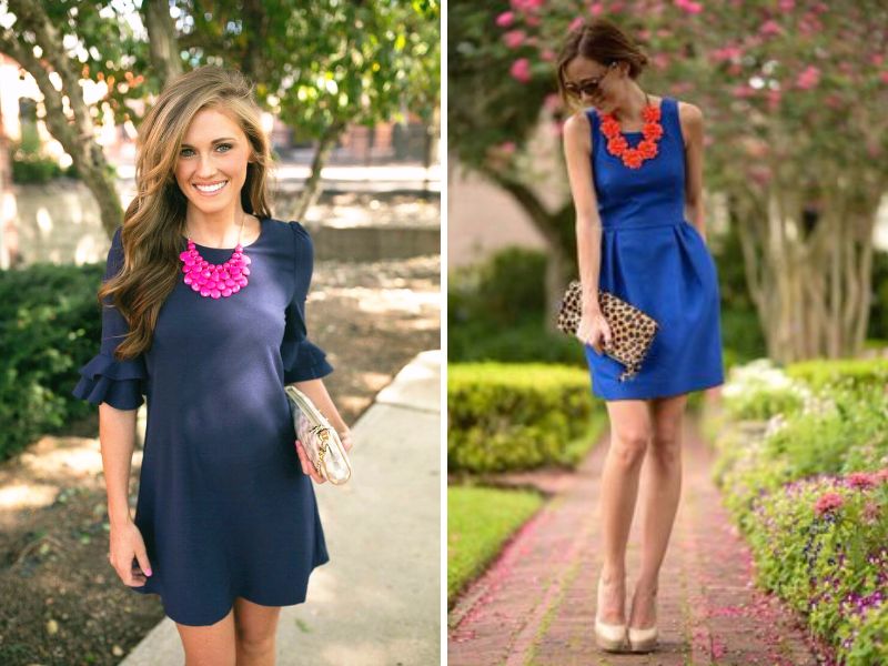 What Color Jewelry Goes with Navy Blue Dresses