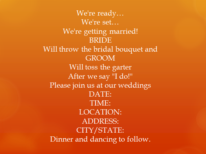 15 Samples for Casual Wedding Invitation Wording - EverAfterGuide