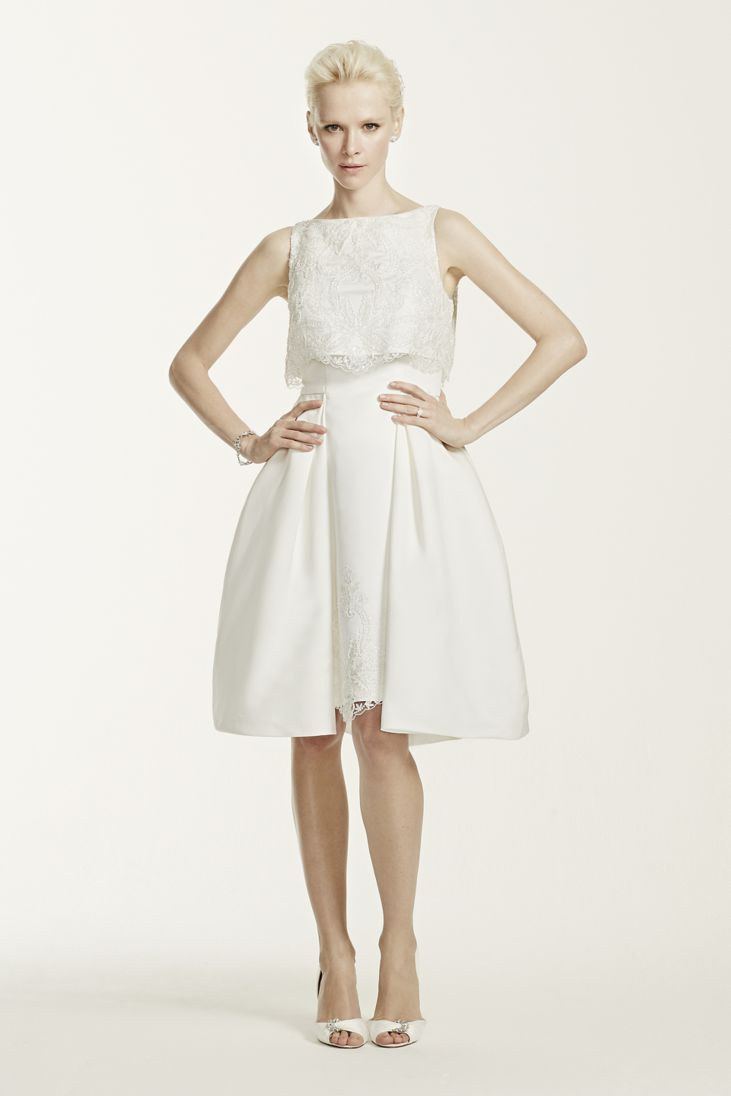 3d-floral-v-neck-short-dress-with-structured-hem-david-s-bridal-simple-wedding-dress-short