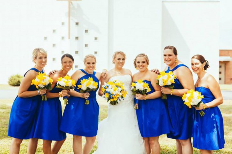 Inspirations For Blue And Yellow Wedding Colors Everafterguide Royal Blue Yellow Wedding Flowers Mia Bella Bridal Gallery